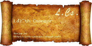 Lóth Csongor névjegykártya