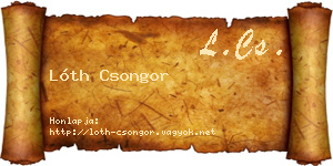 Lóth Csongor névjegykártya